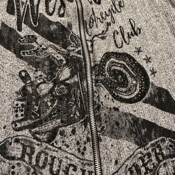 "Westin Motorcycle Club Rough Riders" Grey Sleeveless Top - Picture 5 of 9